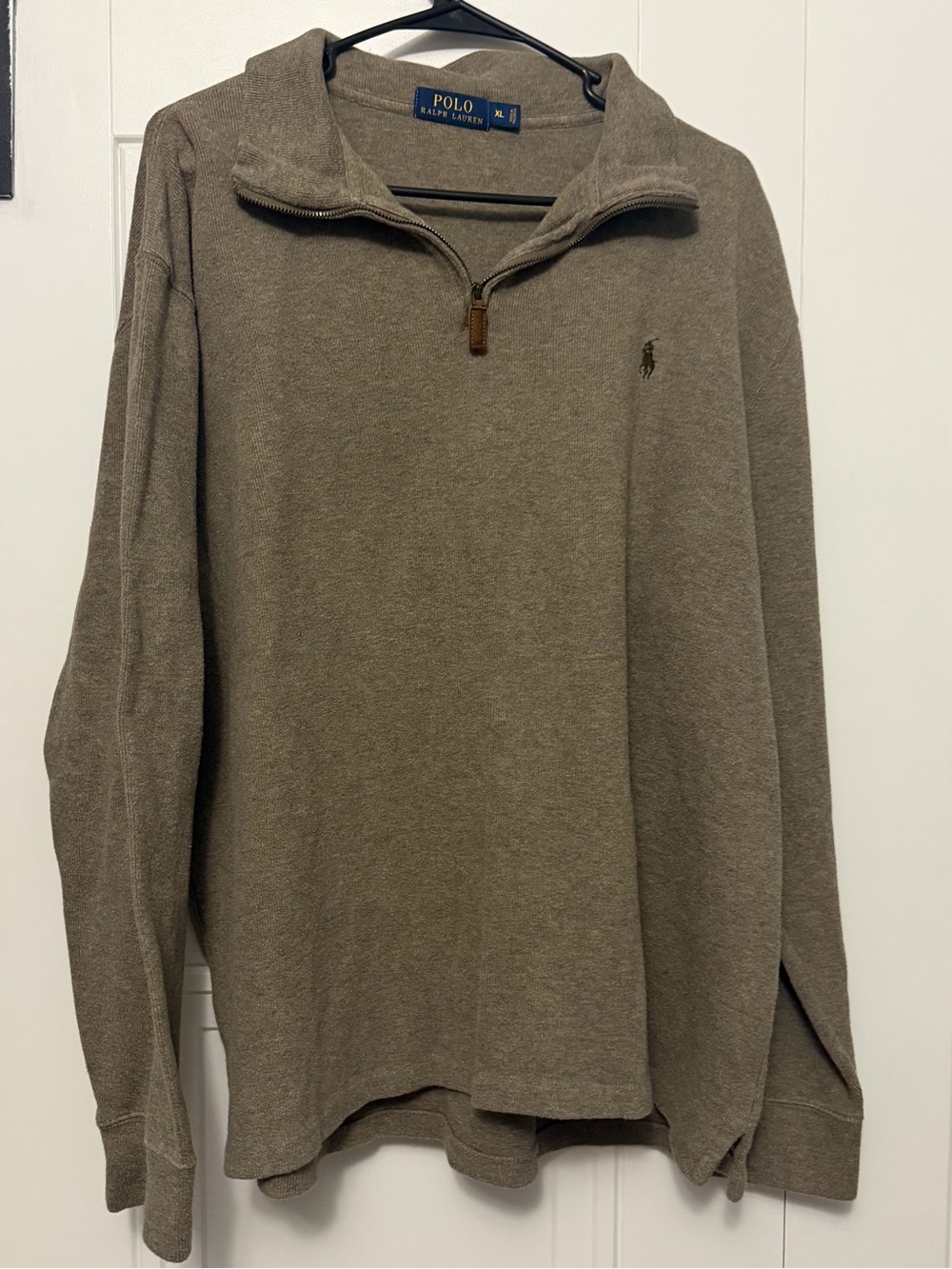 Ralph Lauren Polo Men's Olive Green Quarter-Zip Sweater